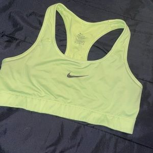 Women’s Nike neon yellow sports bra